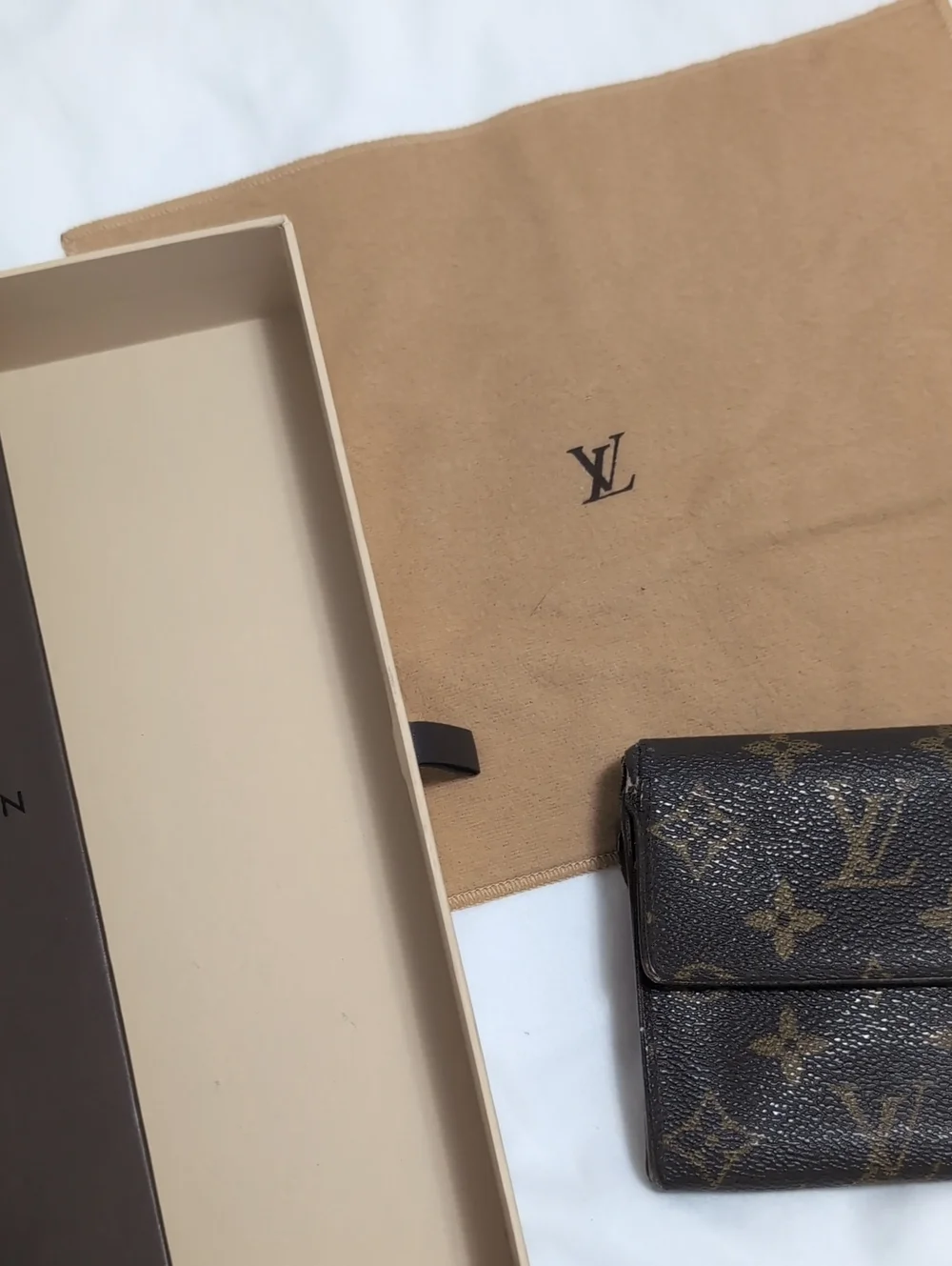 Louis Vuitton Vintage Sarah Portefeuille Long Wallet Dustbag & Box Monogram
